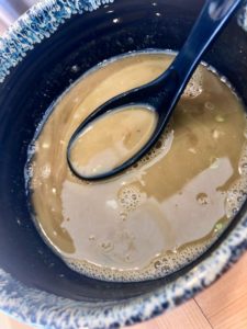 つけ麺を食べた後のスープ割り