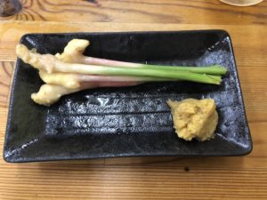 甘い味噌と谷中生姜