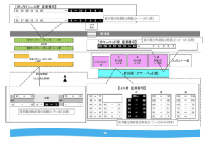 旭市いいおかYOU・遊フェスティバル花火大会の有料席の詳細配置図