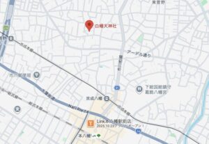 白幡天神社の地図