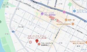 スターバックス コーヒー そよらリーフシティ市川店の地図