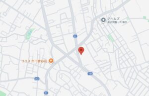 建デポ市川大野店の地図