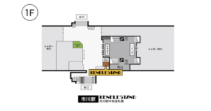 KENELE STAND(ケンエレスタンド) シャポー市川店の地図