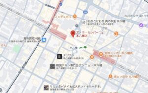 ア・ラ・カンパーニュ 本八幡店の地図