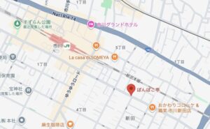 ぽんぽこ亭の地図
