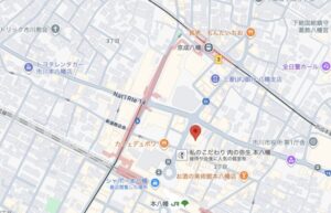 元祖油堂 本八幡店の地図