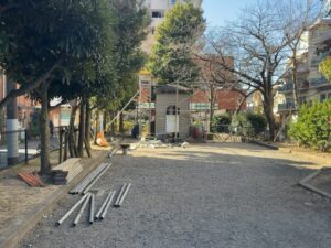 すずらん公園トイレ改修工事現場(2026年1月23日撮影)