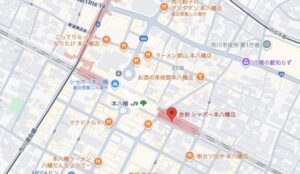 舎鈴シャポー本八幡の地図