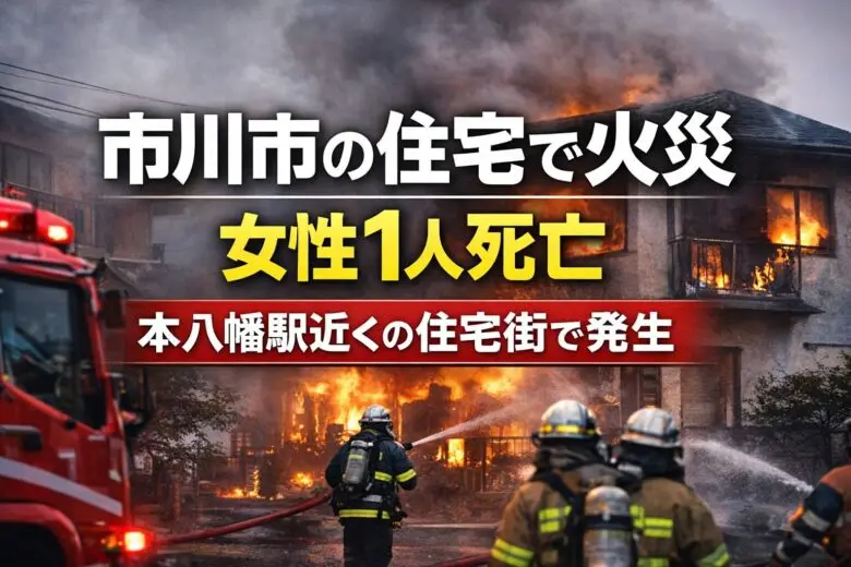 【市川市住宅火災】女性1人死亡｜本八幡駅近くの住宅街で火事！2026年3月10日未明