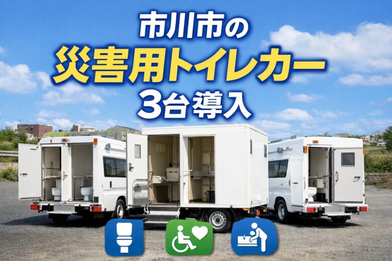 市川市が災害用トイレカー3台を導入｜避難所のトイレ不足に備える新たな防災対策