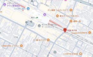 文殊 市川店の地図