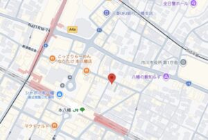 本八幡のバー「CHILL OUT(チルアウト)」の地図