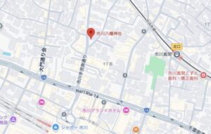 市川八幡神社の地図