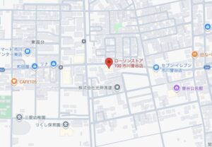 ローソンストア100 市川曽谷店の地図