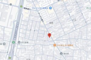 おさんぽまーけっとの地図(千葉県市川市菅野3-1-21)