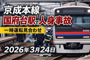 京成本線・国府台駅で人身事故｜一時運転見合わせが発生【2026年3月24日】