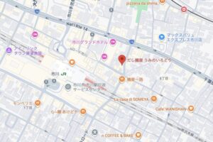 「和麺 彩」の開店場所の地図