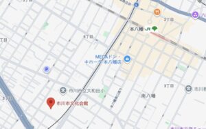 市川文化会館の地図