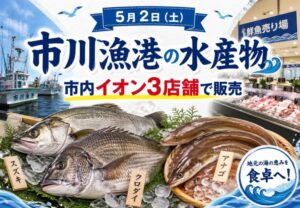市川漁港の水産物が市内イオン3店舗で販売｜2026年5月2日に鮮魚売り場へ
