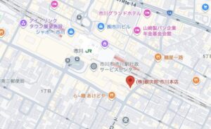 銀次郎 市川本店の地図