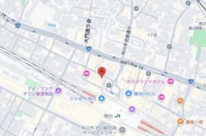 新店舗オープン予定地の地図