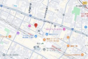 九州沖縄料理と炭火焼き ナンクルナイサ きばいやんせー 市川店の地図