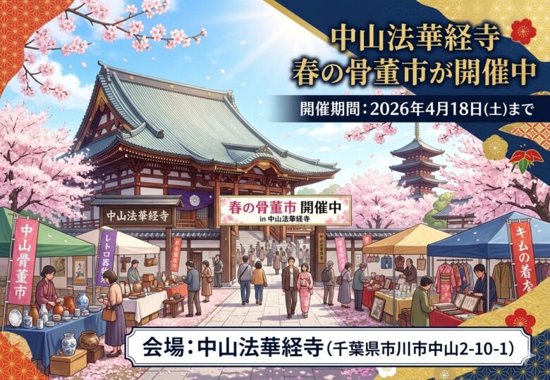 中山法華経寺 春の骨董市が開催中｜2026年4月18日まで【市川市】
