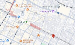 イタリアンバル「SANTO UBRIACO（サント ウブリアーコ）」の地図