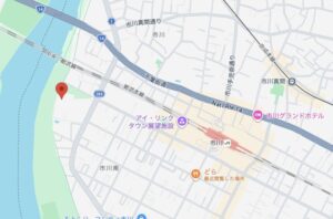 パークシティ市川、さくら堤公園の地図