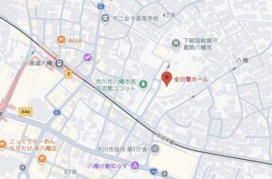 全日警ホールの地図