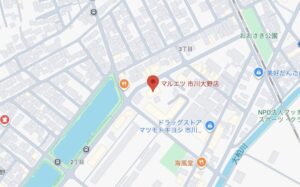 マルエツ 市川大野店の地図