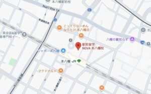 NOVA本八幡校の地図