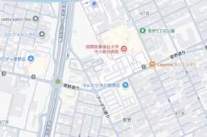 市川市菅野の「菅野アーデル通り」の地図