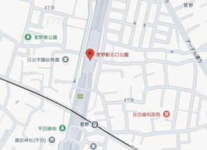 菅野駅北口公園の地図