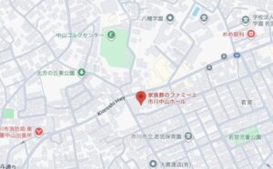 家族葬のファミーユ 市川中山ホールの地図
