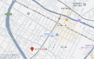 市川市文化会館の地図