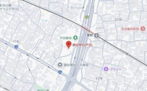 平田諏訪神社の地図
