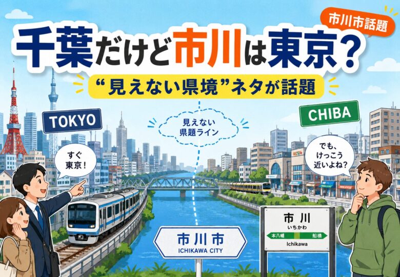 市川は東京寄り?「千葉だけど市川は東京」話題の“見えない県境”ネタ