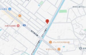 セブンイレブン市川大野店の地図